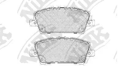 Колодки тормозные HONDA Civic (07-) передние (4шт.) NIBK PN8866 NIBK