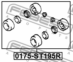Ремкомплект суппорта заднего TOYOTA CALDINA 0175-ST195R 0175-ST195R FEBEST