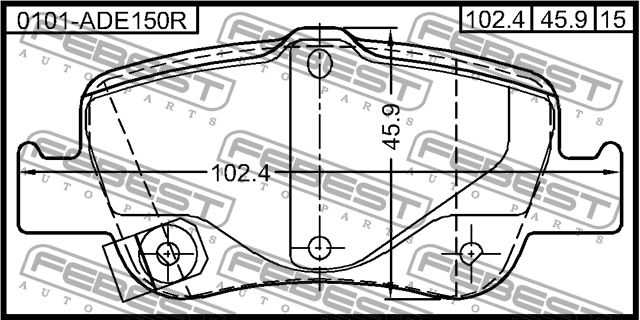 КОЛОДКИ ТОРМОЗНЫЕ ЗАДНИЕ КОМПЛЕКТ 0101-ADE150R FEBEST