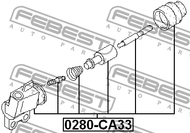 Цилиндр сцепления рабочий NISSAN MAXIMA A32/A33 94-06 0280-A33 0280-A33 FEBEST