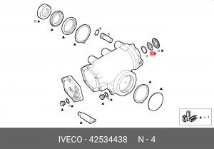 прокладка крышки рулевого механизма!\IVECO Eurocargo 42534438 IVECO