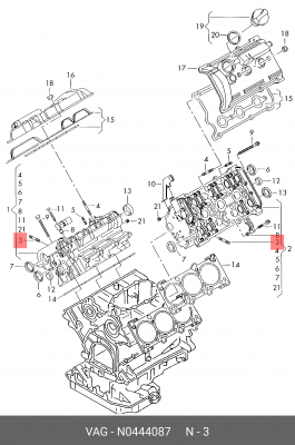 шпилька! M8x1.25x16/28\ Audi N 044 408 7 VAG