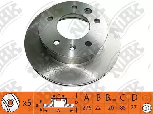 Диск тормозной MERCEDES Sprinter (06-) передний (1шт.) NIBK RN1388 NIBK