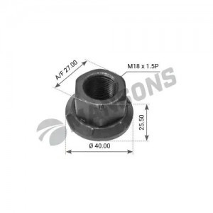 Гaйкa [D40h25.5M18x1.5P A/F 27]  10шт 200.153 MANSONS