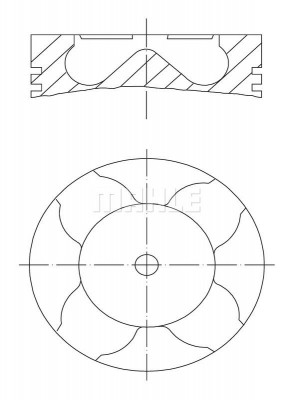 Поршнекомплект D0836 LOH 40/41/50 .LFL 40/41/44 2293400 MAHLE KNECHT