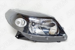 Фара правая Renault Sandero 1 (2009-2014) Stepway, черная OEM0117FR OEMPARTS
