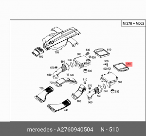 Фильтр воздушный MERCEDES E (W212) OE A2760940504 MERCEDES BENZ