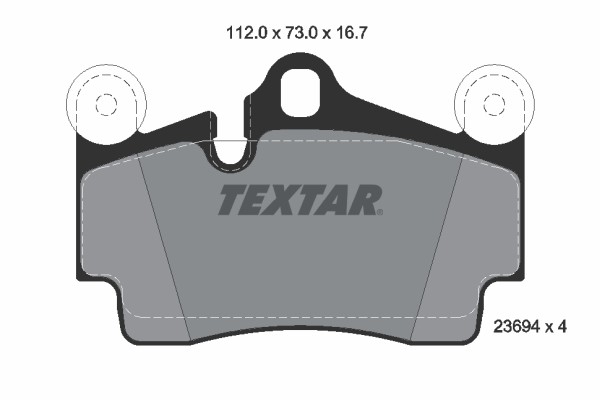 Колодки тормозные VW Touareg (03-) PORSCHE Cayenne (03-) задние (4шт.) TEXTAR 2369402 TEXTAR