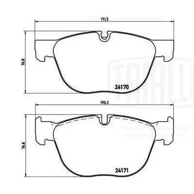 Колодки торм. BMW X5 (E70) (07-)/X5 (F15) (13-)/X6 (E71/F16) (08-) диск. перед.  PF 4180 TRIALLI