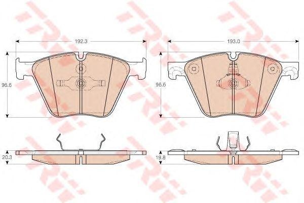 Колодки передние BMW X5 E70, F15, X6 E71-72 M50d, 50i GDB1964 GDB1964 TRW
