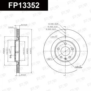 Тормозной диск с покрытием GEOMET FP13352 FP13352 FAP
