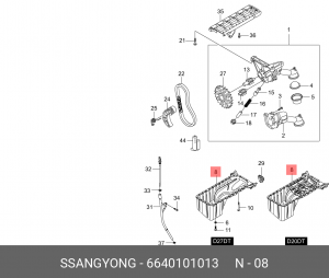 Картер SSANGYONG Actyon (06-),Kyron (05-),Actyon Sports (06-/12-) (D20,E23) масл 6640101013 SSANG YONG