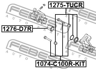 Ремкомплект задн суппорта 1275-TUCR 1275-TUCR FEBEST