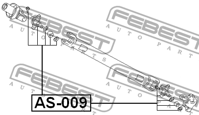 Крестовина карданного вала 27x80 AS-009 AS-009 FEBEST