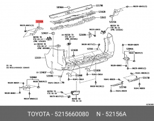 Кронштейн 5215660080 Toyota 52156-60080 TOYOTA