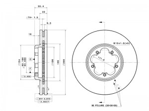 Диск тормозной перед FORD TRANSIT CUSTOM BUS 13- ST-1763885 ST1763885 SAT