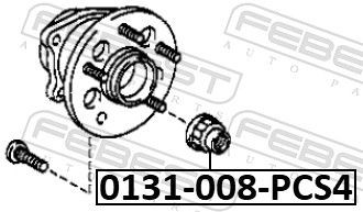 Гайка PCS4 0131-008-PCS4 FEBEST