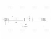 Упор газовый (амортизатор) Opel Mokka (13-) (крышки багажника) (GS 2117) GS2117 TRIALLI