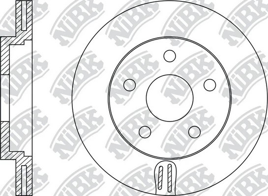 Диск тормозной MAZDA 3 (03-12) (2.0),5 (05-) (R16) передний (1шт.) NIBK RN1194 NIBK