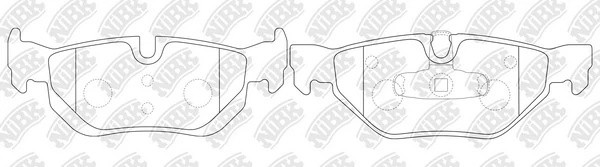 Колодки тормозные BMW 1 (E81,E87),3 (E90,E91) задние (4шт.) NIBK PN0511 NIBK