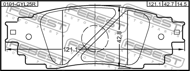 колодки торм. дисковые задние!\ Toyota Camry 16>, Lexus RX IV 15> 0101-GYL25R FEBEST