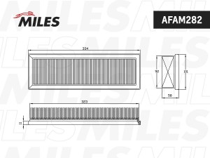 Фильтр воздушный CITROEN C3 1.6 (FILTRON AP130/8) AFAU268 AFAU268 MILES