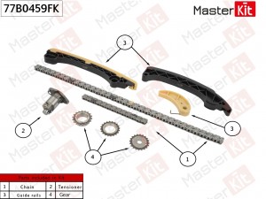 Комплект цепи ГРМ TOYOTA 2ZR-FAE 09- 77B0459FK 77B0459FK MASTER KIT