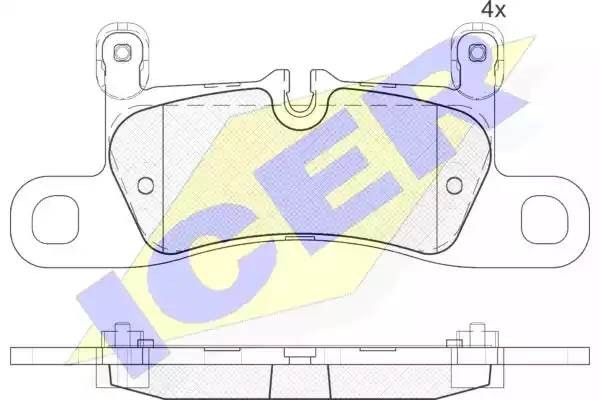 181987-203 колодки дисковые задние!\ Porshce Cayenne 3.0-4.8 10> 181987-203 ICER