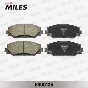 Колодки тормозные передние (без датчика) (Смесь Low-Metallic) TOYOTA AURIS 1.4-1 E400135 MILES
