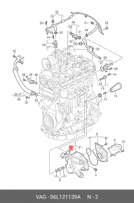 AUDI A1 (2010>)/SKODA OCTAVIA (A7) (2013>)/VW PASS 06L 121 139 A VAG