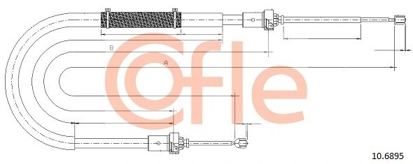 трос ручника задний! лев./прав. L1720/1502 disc\ Renault Duster 1.6i/1.5D 4WD 10 92106895 COFLE