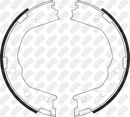 Колодки стояночного тормоза KIA Mohave 09- FN0702 FN0702 NIBK