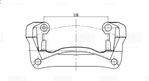 Скоба суппорта для а.м Toyota Land Cruiser 200 07- зад. CF 350134 CF350134 TRIALLI