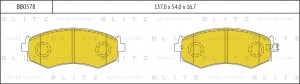колодки дисковые! п.\Nissan Primera 1.6-2.0D 90-96,Hyundai Sonata 1.8-3.0 88> BB0578 BLITZ