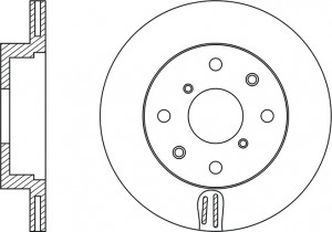 Диск тормозной OPEL Agila (03-) SUZUKI Ignis 2 (03-),Wagon R+ (00-) передний (1ш RN1523 NIBK