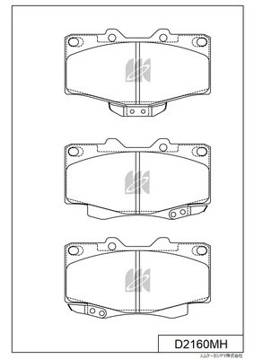 Колодки тормозные дисковые пер.TOYOTA HILUX VI (_N1_) 97-05 D2160MH D2160MH MK KASHIYAMA