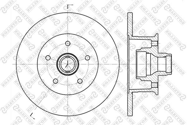 диск тормозной передний!\ VW T2 all 72-90 6020-4720-SX STELLOX