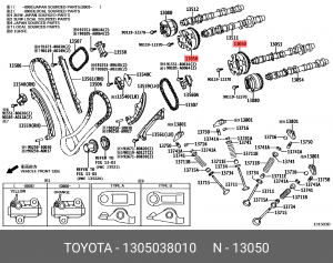 Шкив распредвала 13050-38010 13050-38010 TOYOTA