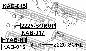 Сайлентблок KAB-017 KAB-017 FEBEST