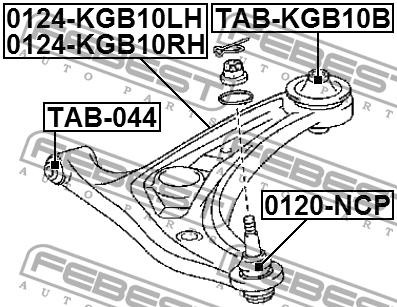 Сайлентблок TAB-KGB10B TAB-KGB10B FEBEST