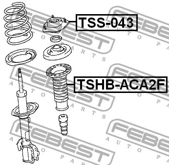 Опора амортизатора TOYOTA RAV4 00-05 TSS-043 TSS-043 FEBEST