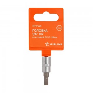Головка 1/4 со вставкой SL5.5, L=38мм (ATAP025) ATAP025 AIRLINE