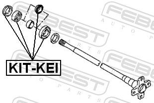Подшипник задн полуоси комплект SUZUKI IGNIS KIT-KEI KIT-KEI FEBEST