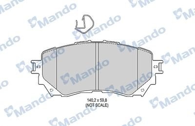 Колодки тормозные MAZDA 6 (12-) передние (4шт.) MANDO MBF015646 MANDO
