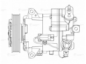 Компрессор кондиц. для ам Opel Astra J (10-) 1.6i,1.8i (120mm 6PK) (LCAC 2108) LCAC 2108 LUZAR
