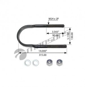 Стремянка рессоры M24*2.0-B16-129/315 HT90 ROR 800.041 MANSONS