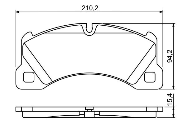 Колодки тормозные VW Touareg (10-) PORSCHE Cayenne,Panamera передние (4шт.) BOSC 0 986 494 206 BOSCH