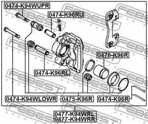 Поршень суппорта 0476-K96R 0476-K96R FEBEST