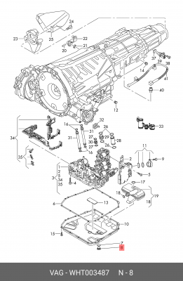 Пробка сливная VW AUDI SEAT SKODA картера масляного КПП OE WHT 003 487 VAG