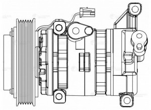 Компрессор кондиц. для ам Mazda 3 (BL) (09-) 1.6i (LCAC 2549) LCAC 2549 LUZAR
